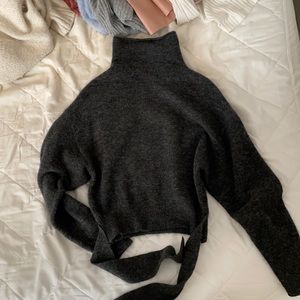 Wilfred cropped tie sweater